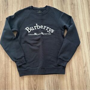 Burberry Navy Fleece Logo City Sweatshirt